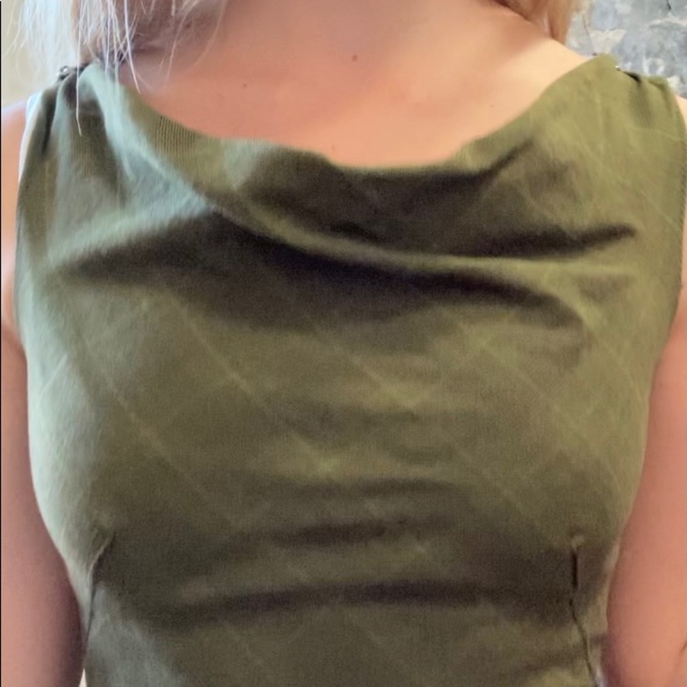 Vintage cowl neck dress. Green size small. - Picture 4 of 4